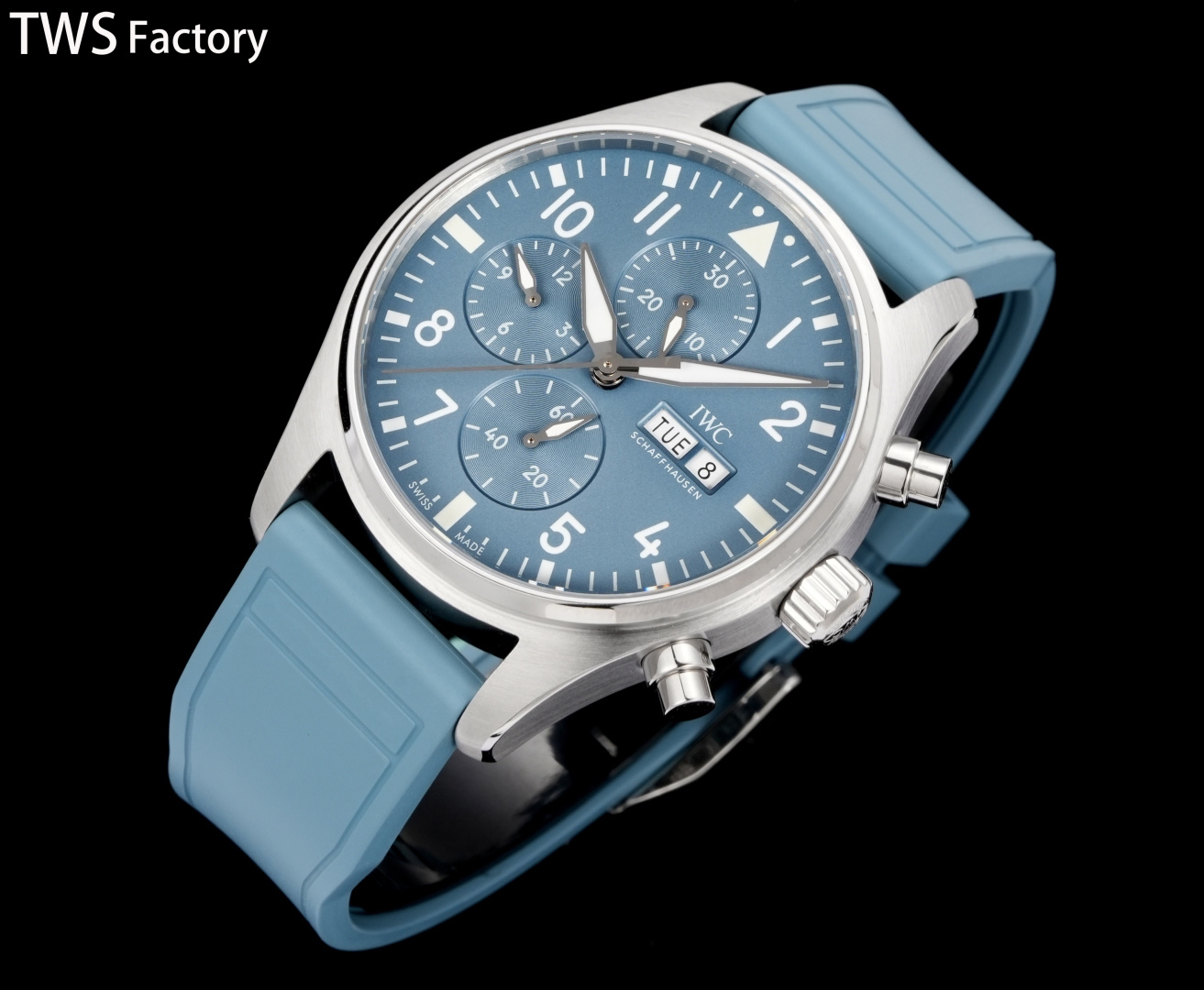 IWC Pilot Blue / Silver - watch0912 - Image 3