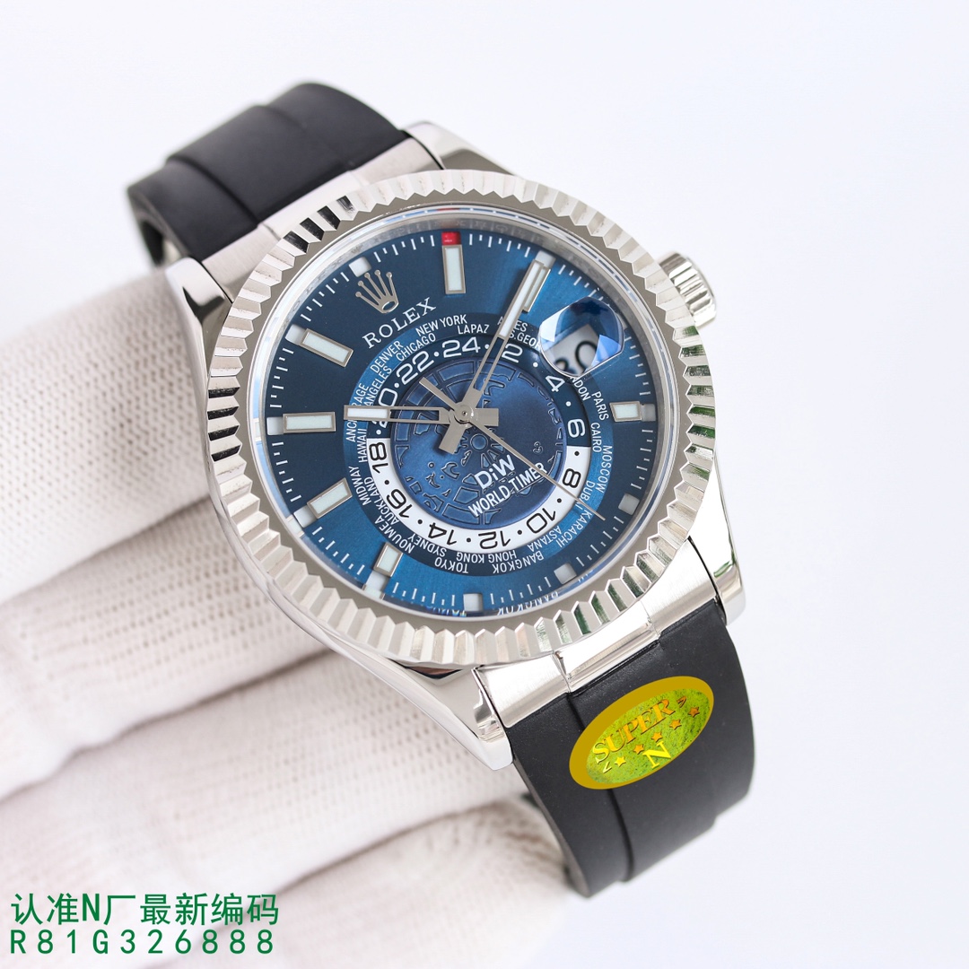 Rolex Watch 42mm Blue / Silver - watch0922 - Image 3