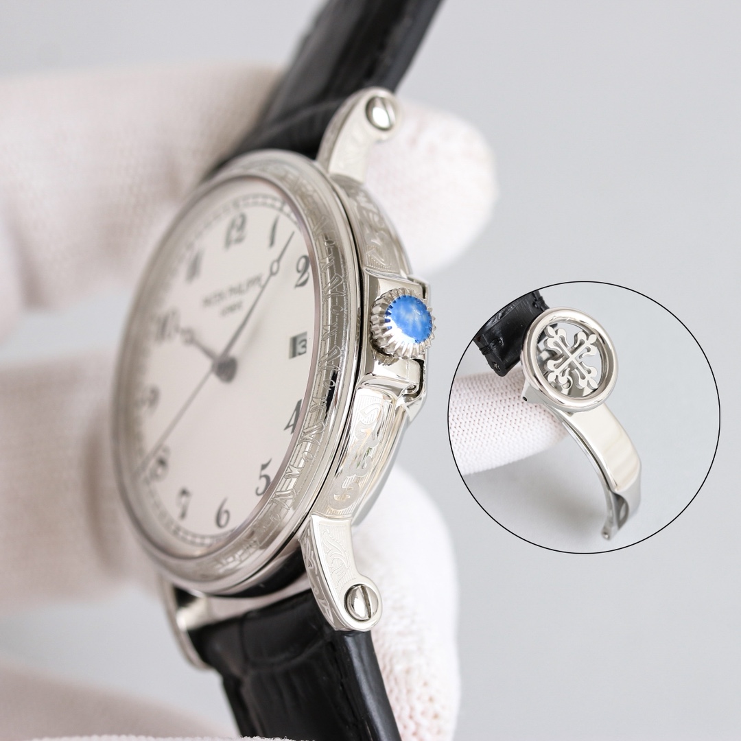 Patek Philippe Watch 38mm White / Rose Gold - watch0950 - Image 3