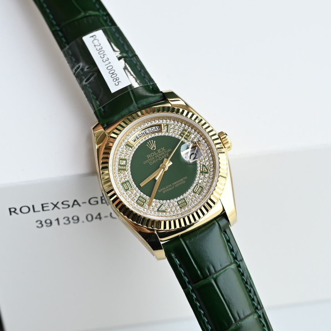 Rolex Day-Date 36mm Green - watch0995 - Image 3