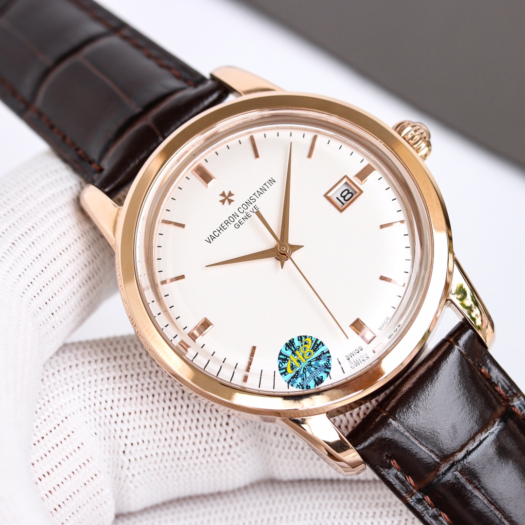 Vacheron Constantin Watch 40mm White / Rose Gold - watch1014 - Image 3