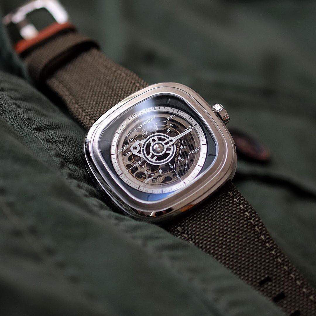 SevenFriday Watch 45mm Black / White - watch1038 - Image 3