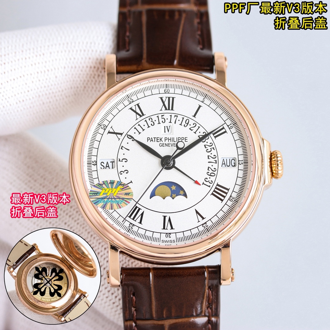Patek Philippe Watch 38mm White / Gold - watch1107 - Image 3