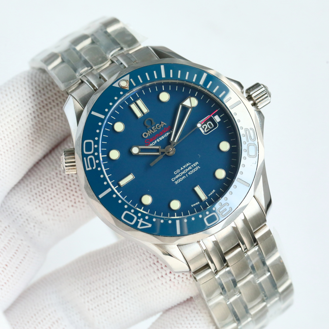Omega Seamaster Blue / Silver - watch1199 - Image 3