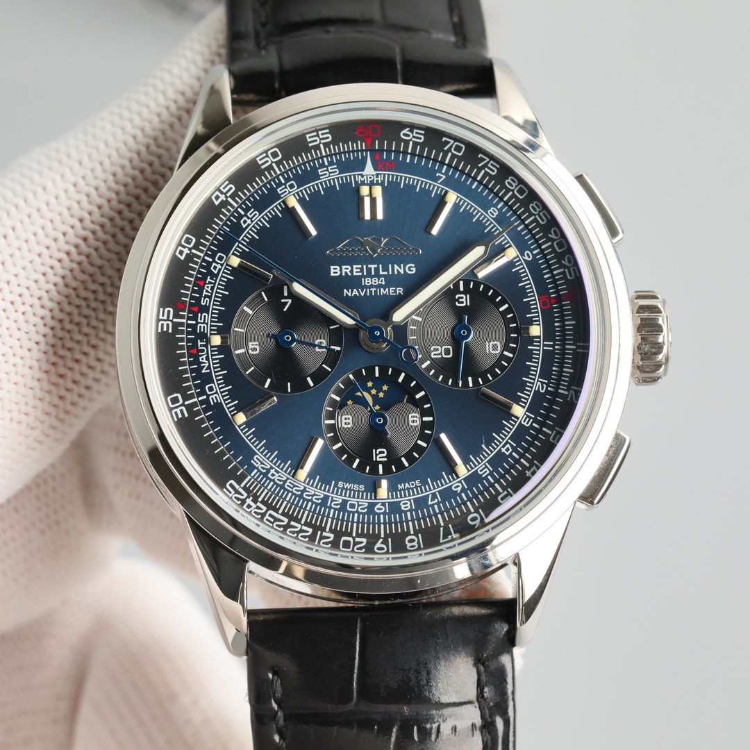 Breitling Watch 42mm White / Rose Gold - watch1230 - Image 3
