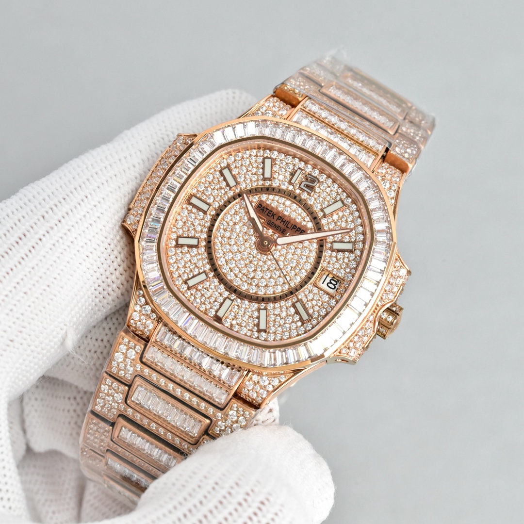 Patek Philippe Nautilus 35.2mm White / Rose Gold - watch1359 - Image 3