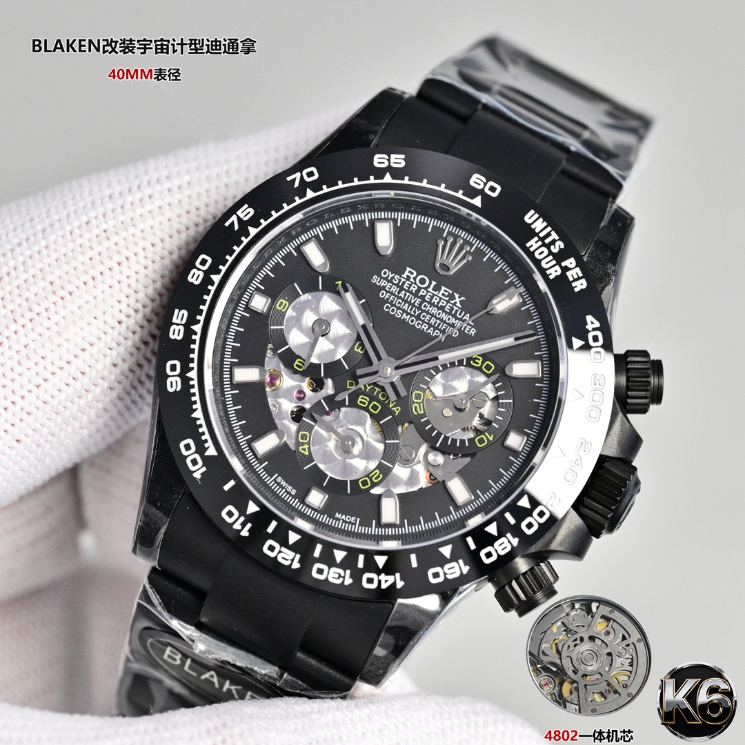 Rolex Daytona 40mm Black / Silver - watch1494 - Image 3