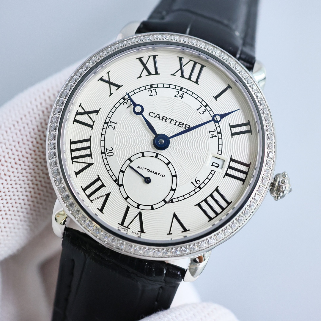 Cartier Watch 40mm White / Rose Gold - watch1638 - Image 3
