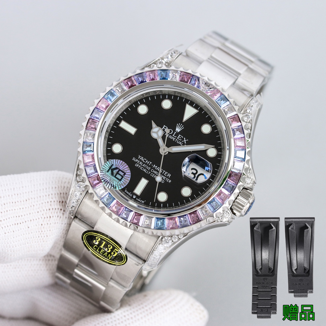 Rolex Yacht-Master 40mm Blue / Silver - watch1682 - Image 3