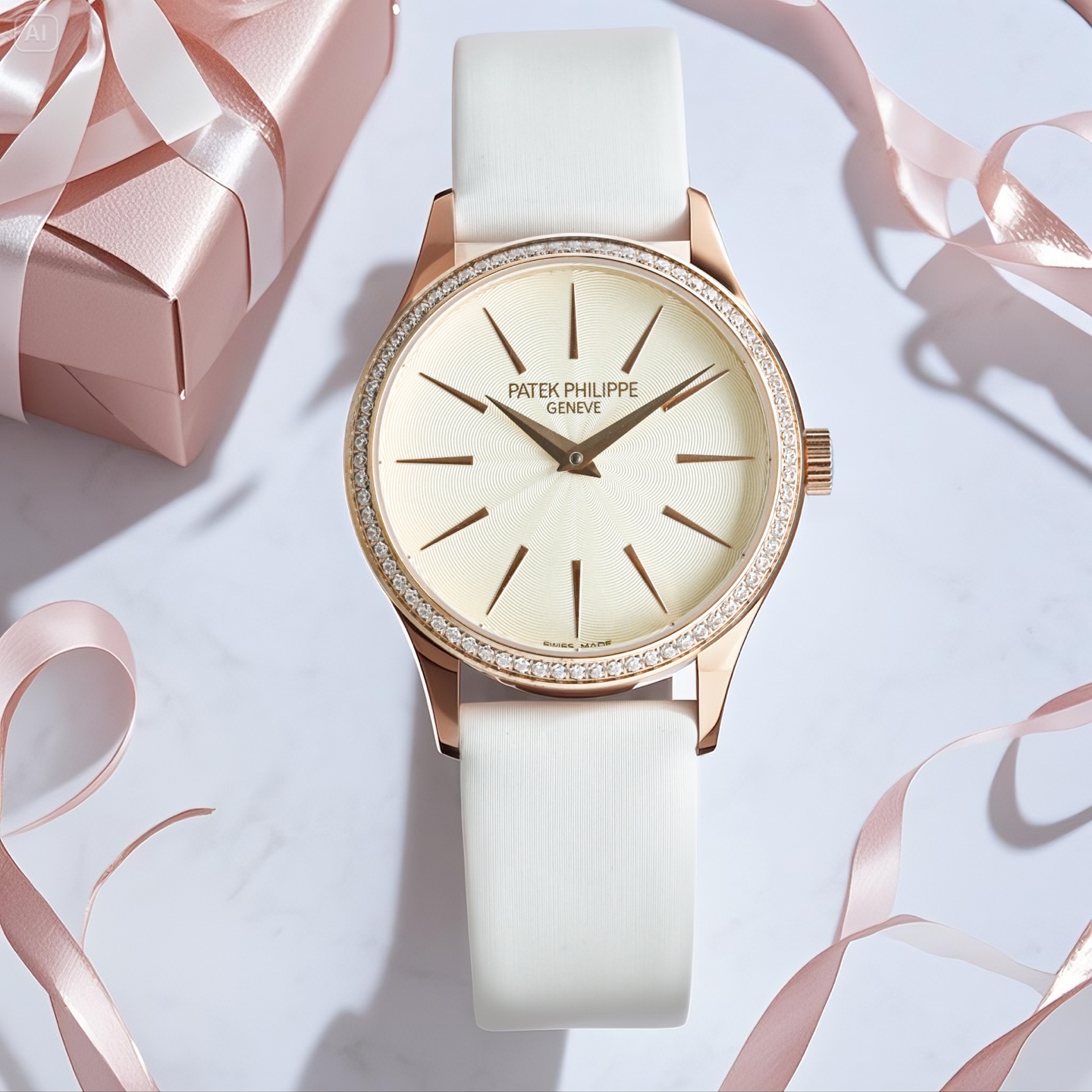 Patek Philippe Watch 33mm White / Gold - watch1781 - Image 3