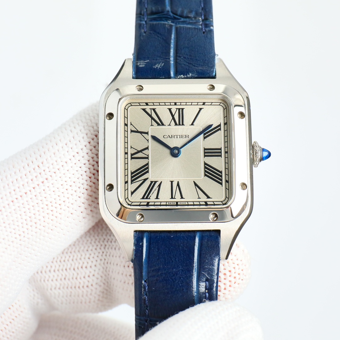 Cartier Santos White / Blue - watch1845 - Image 3