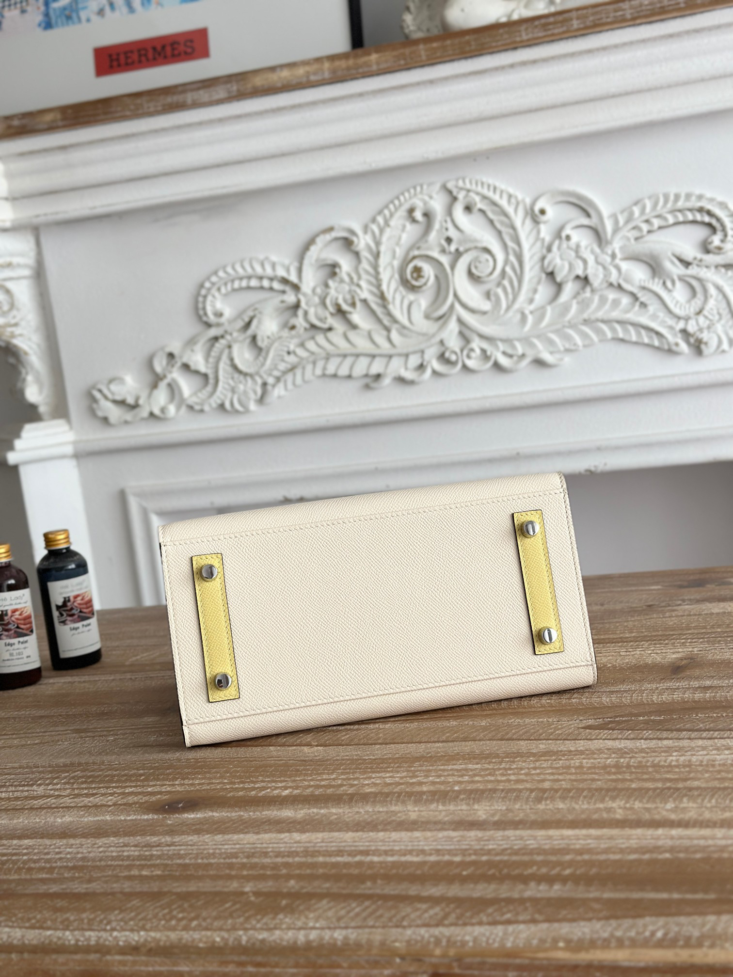 hm0554 Hermes Birkin Top Handle Bag Milkshake White Multicolor White Silver Hardware - Image 4