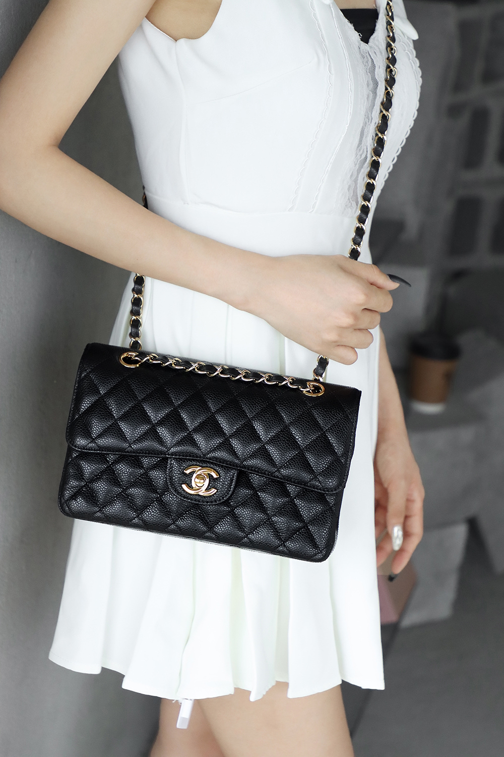 bag0065 Chanel Bag Black Gold Hardware - Image 4