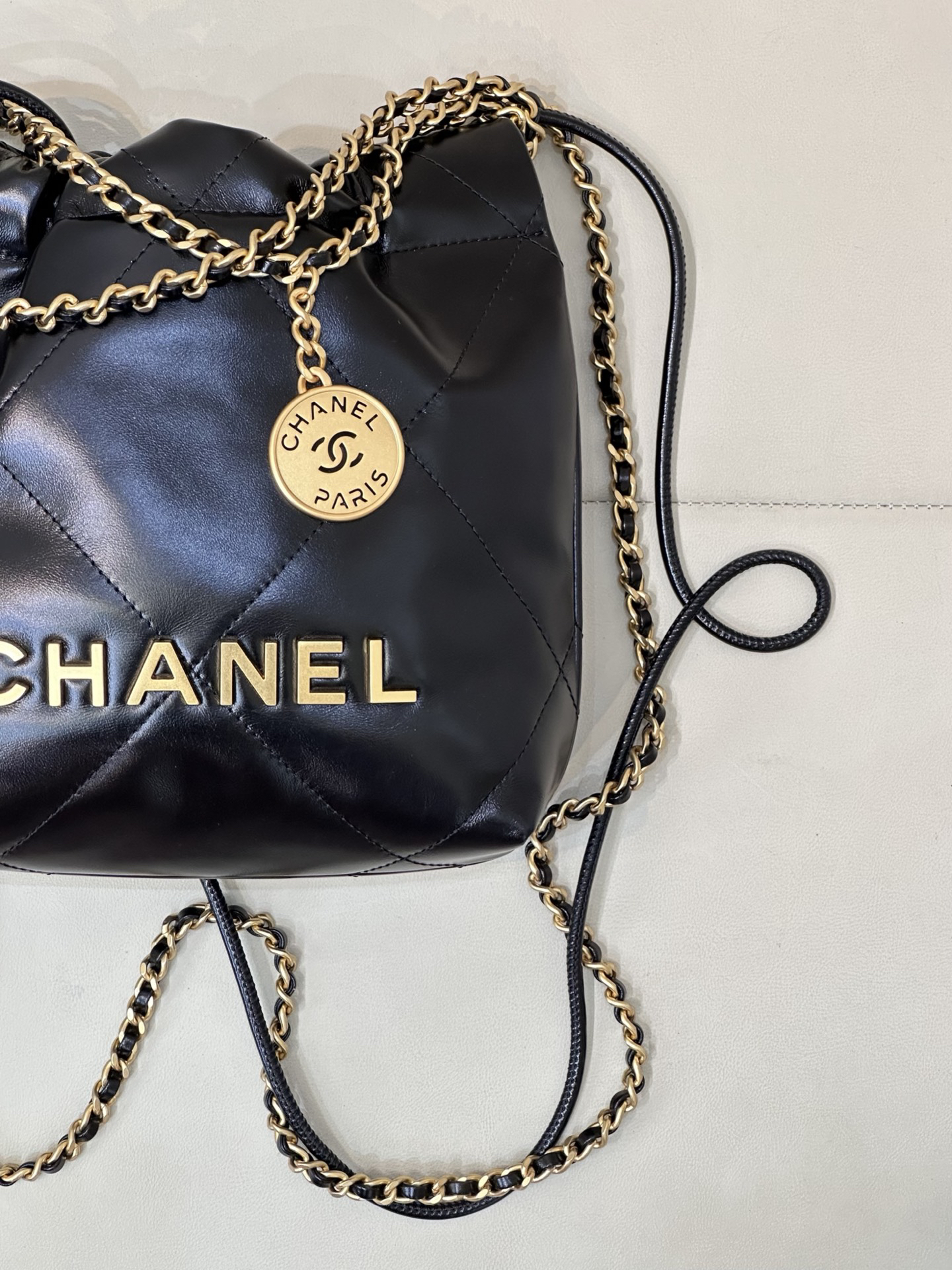 bag0095 Chanel Bag Black Gold Hardware - Image 4