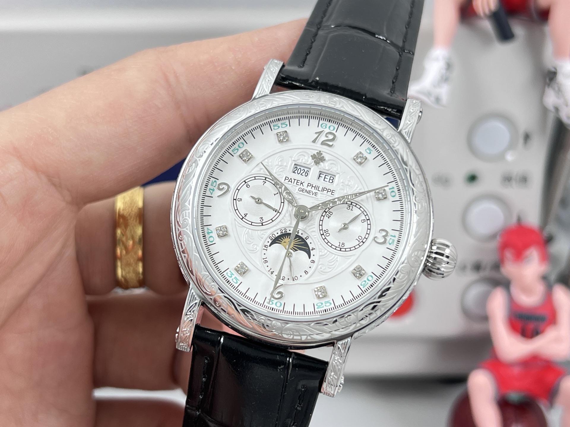 Patek Philippe Watch 42mm White / Gold - watch0026 - Image 4