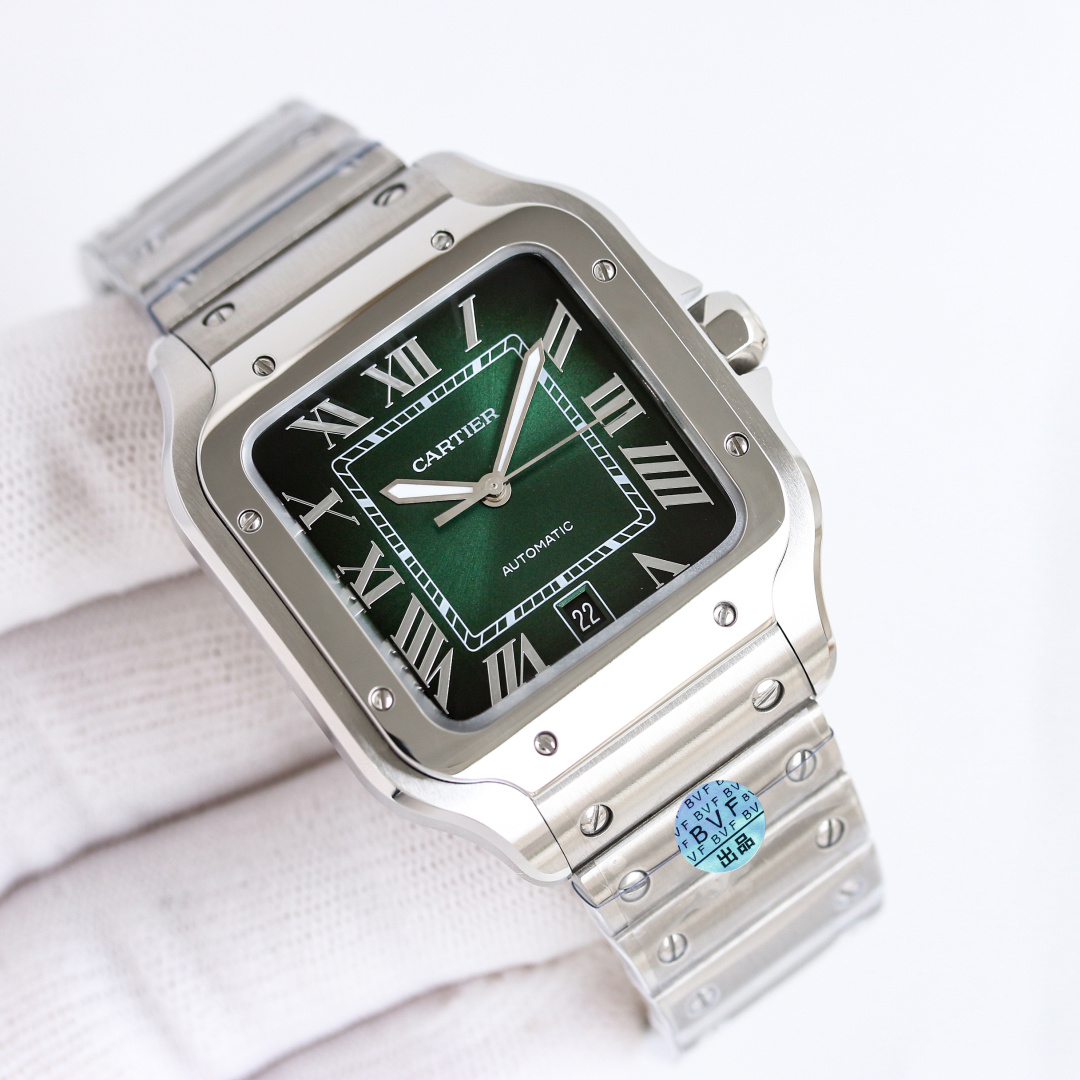 Cartier Santos White / Gold - watch0064 - Image 4