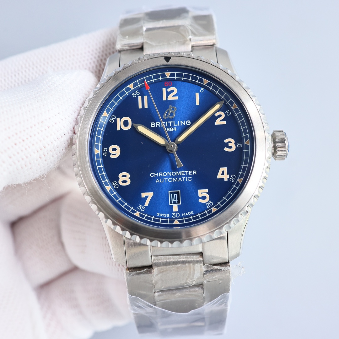 Breitling Pilot 41mm White / Rose Gold - watch0073 - Image 4