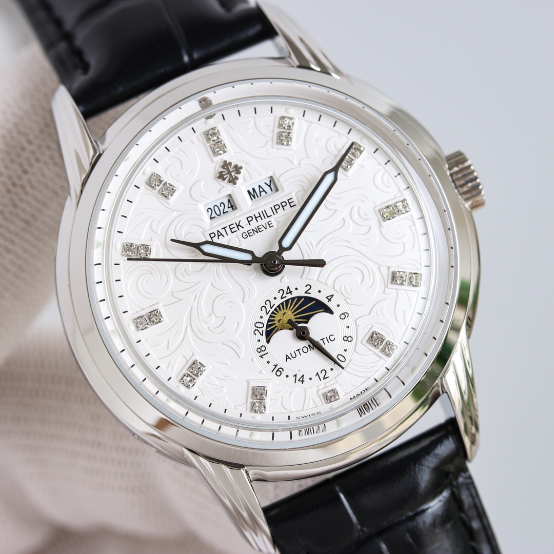 Patek Philippe Watch 40mm Silver - watch0153 - Image 4