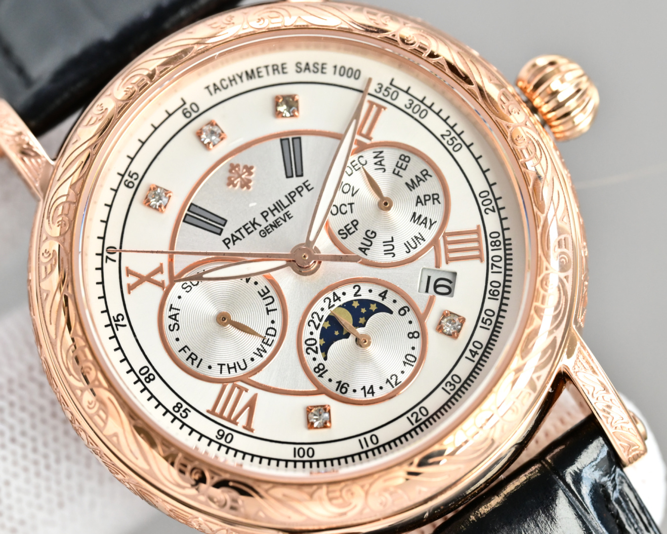 Patek Philippe Watch 42mm White / Rose Gold - watch0180 - Image 4