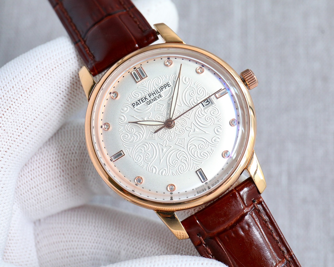 Patek Philippe Watch 42mm White / Gold - watch0191 - Image 4