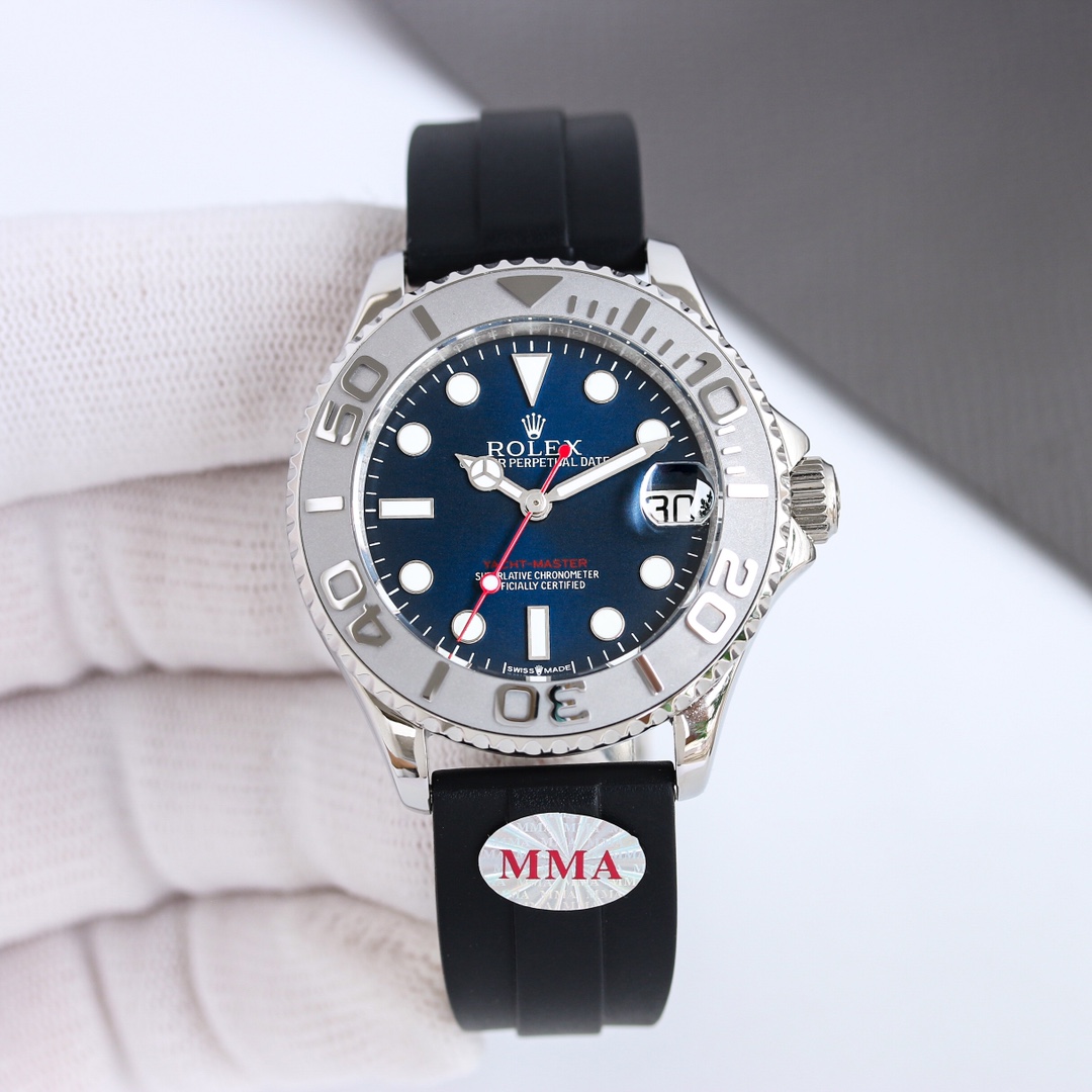 Rolex Yacht-Master 37mm Silver - watch0224 - Image 4