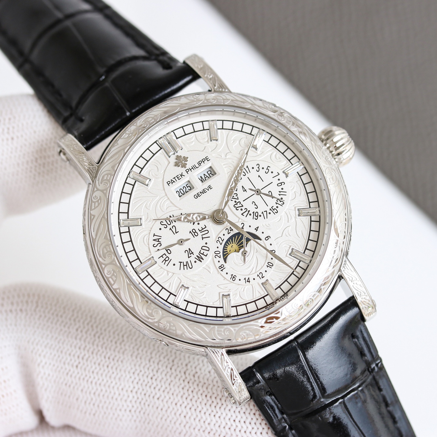 Patek Philippe Watch 42mm White / Rose Gold - watch0236 - Image 4