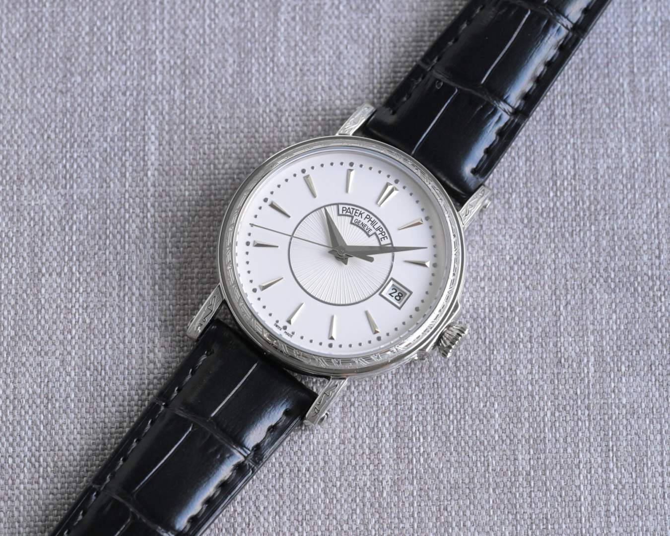 Patek Philippe Watch 38mm White / Rose Gold - watch0264 - Image 4