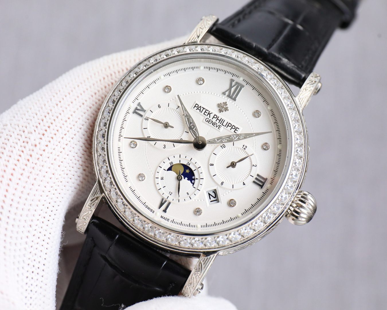 Patek Philippe Watch 42mm White / Gold - watch0265 - Image 4