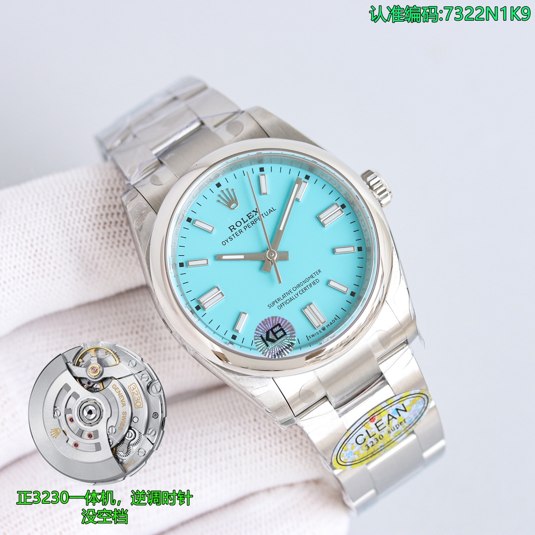 Rolex Oyster Perpetual 41mm Blue - watch0299 - Image 4