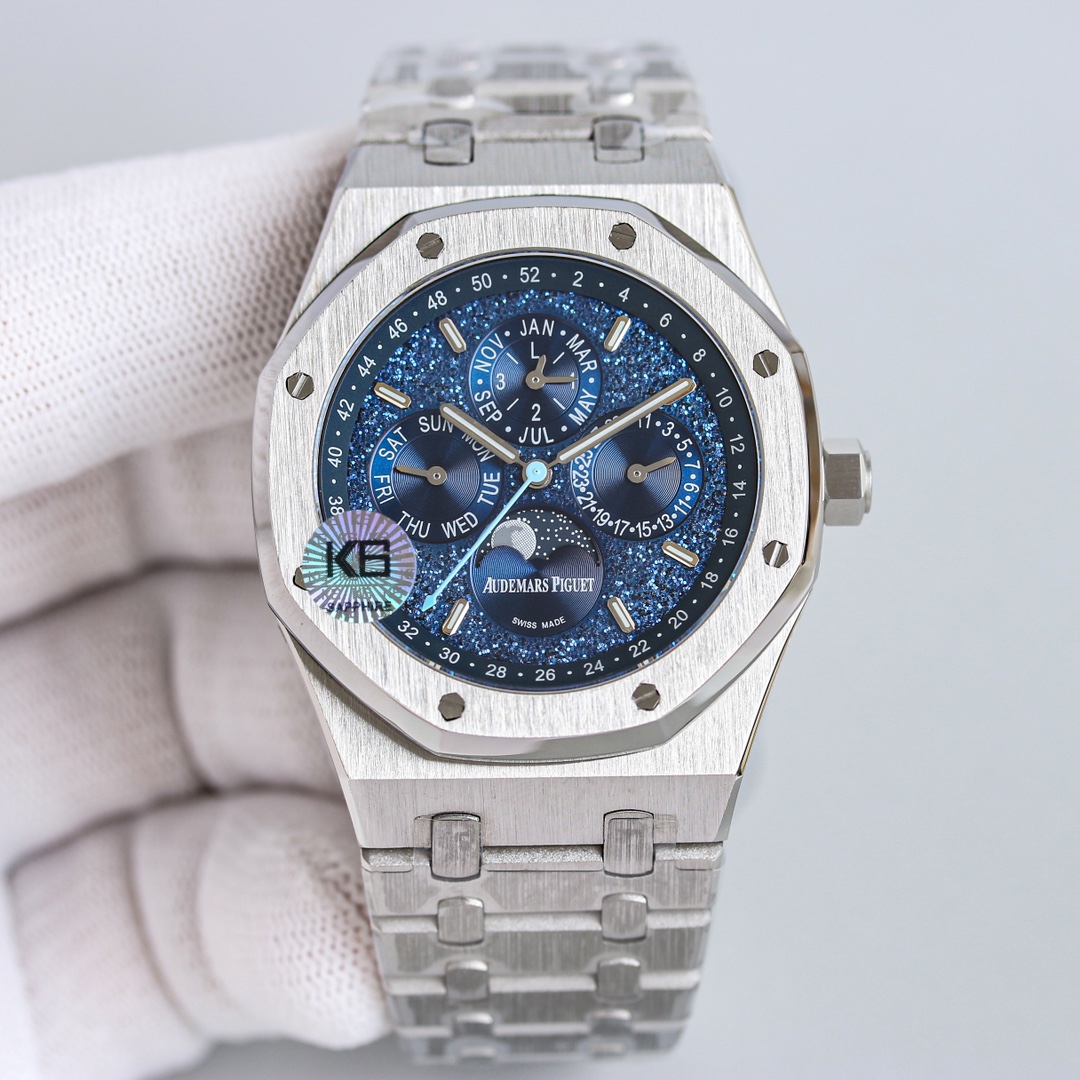 Audemars Piguet Royal Oak 41mm White / Silver - watch0318 - Image 4