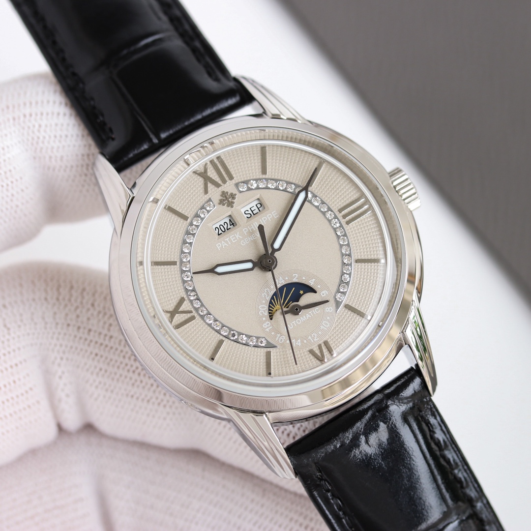 Patek Philippe Watch 40mm Silver - watch0346 - Image 4
