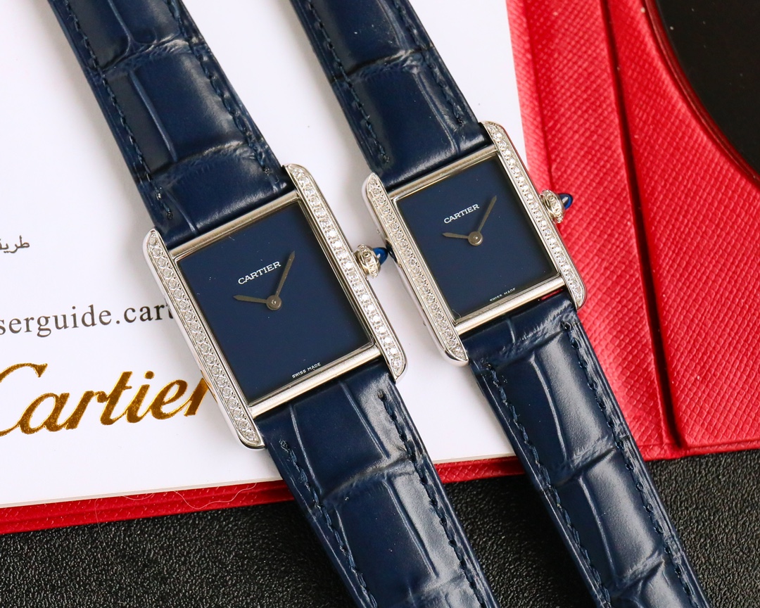 Cartier Tank 22mm White / Gold - watch0373 - Image 4