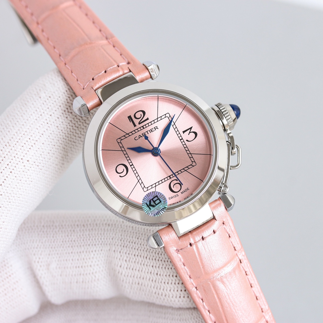 Cartier Watch 32mm White / Rose Gold - watch0400 - Image 4