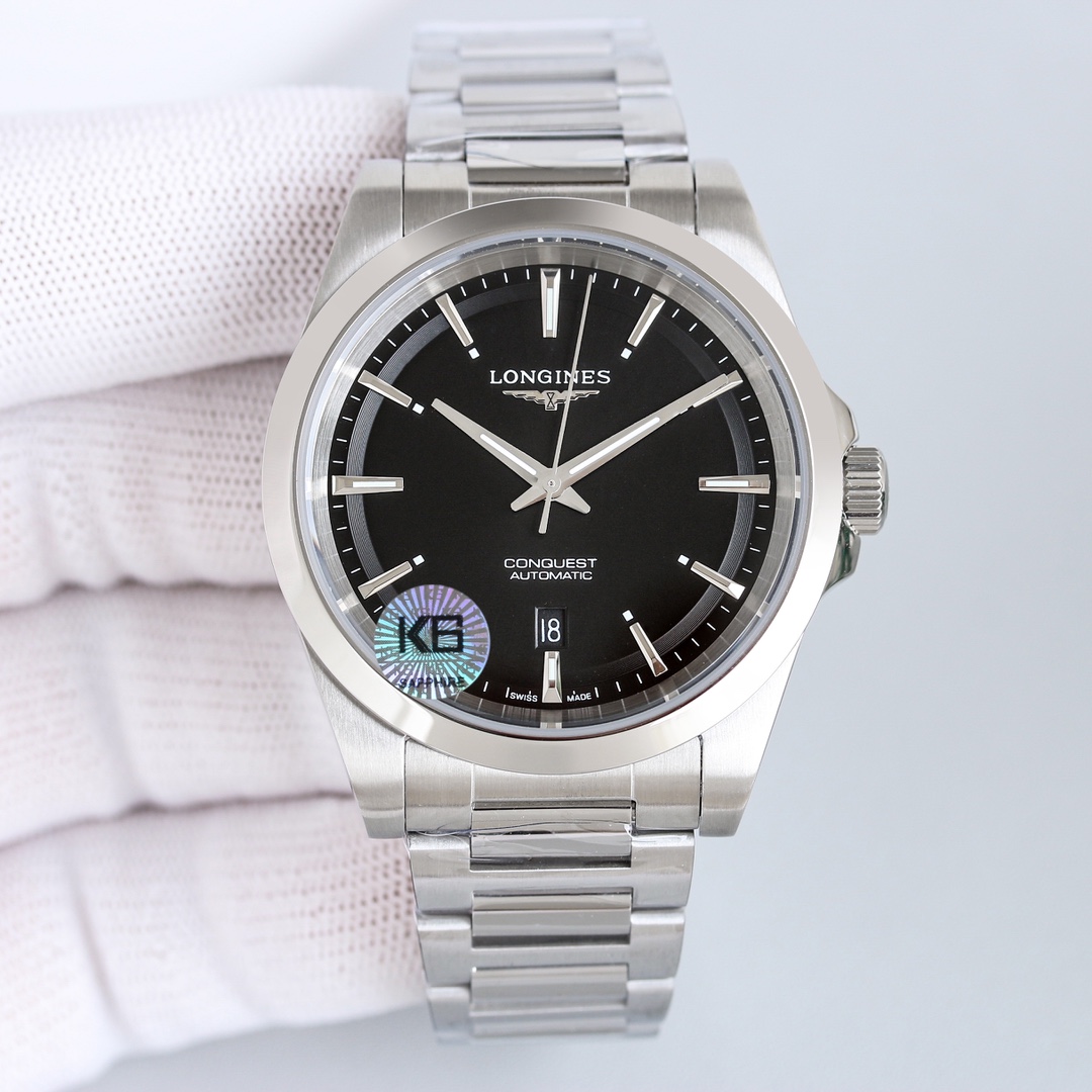Longines Conquest 41mm Silver - watch0406 - Image 4