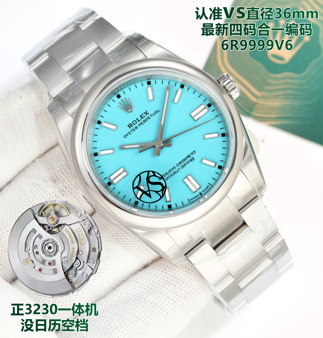 Rolex Oyster Perpetual 36mm Blue - watch0422 - Image 4