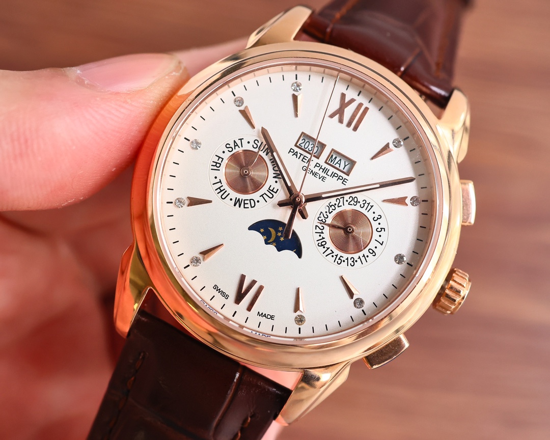 Patek Philippe Watch 41mm White / Rose Gold - watch0473 - Image 4