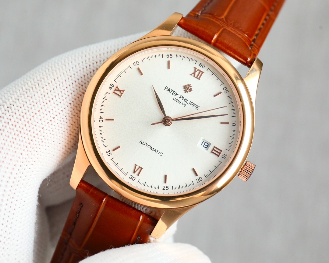 Patek Philippe Watch 40mm Rose Gold / Silver - watch0513 - Image 4