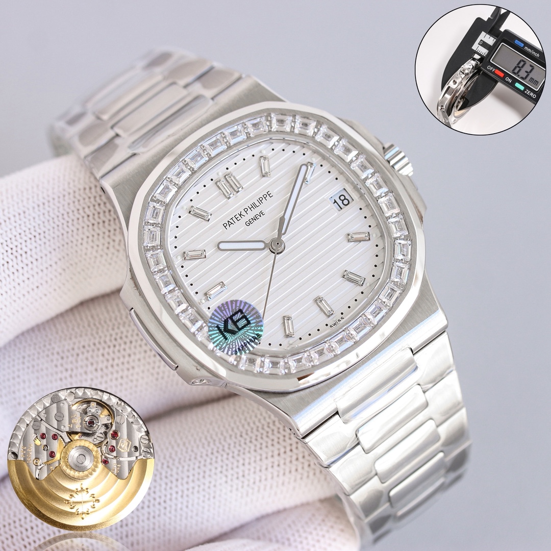 Patek Philippe Nautilus 40mm Silver - watch0526 - Image 4