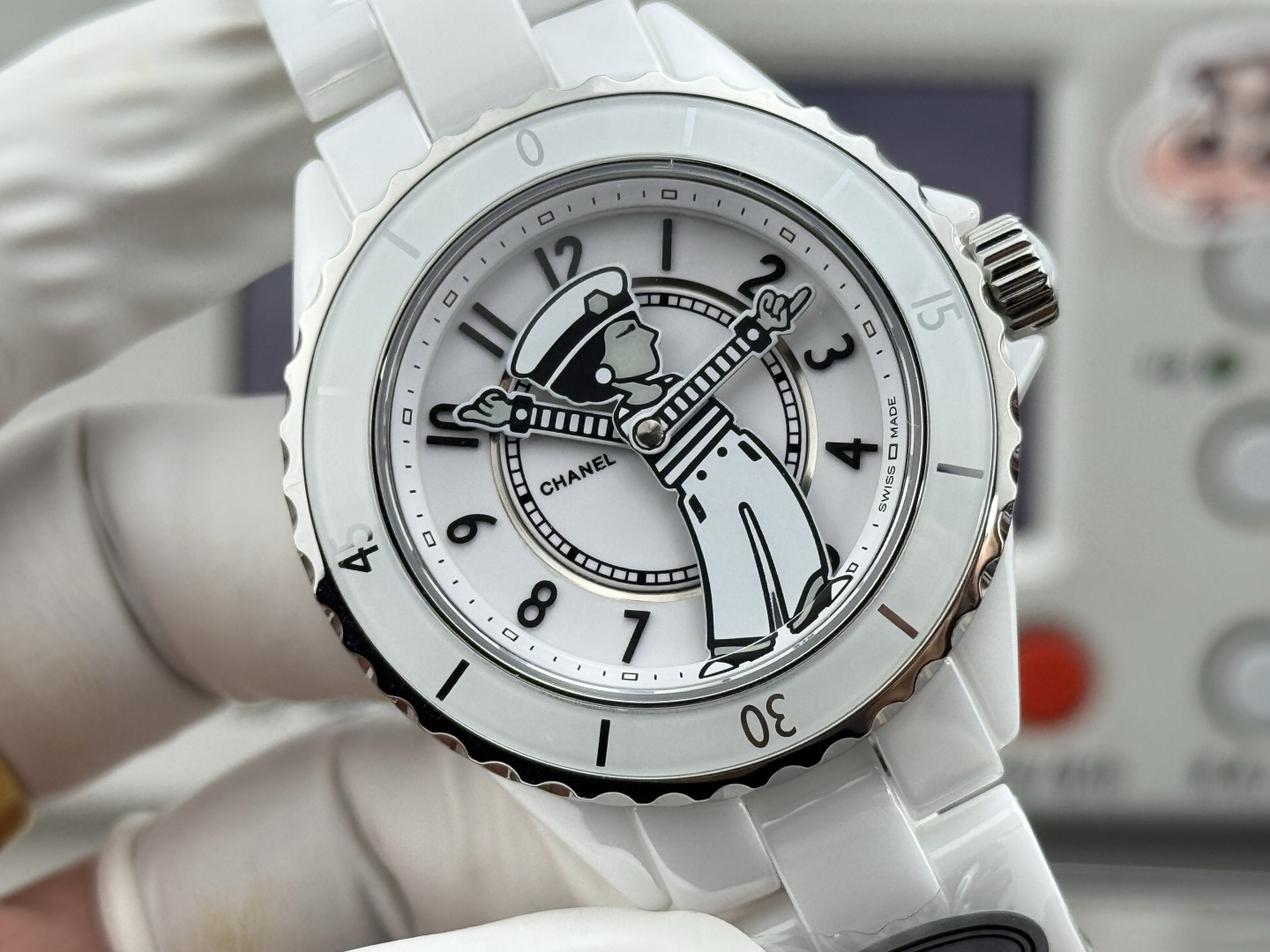 Chanel Watch 38mm Black / White - watch0561 - Image 4