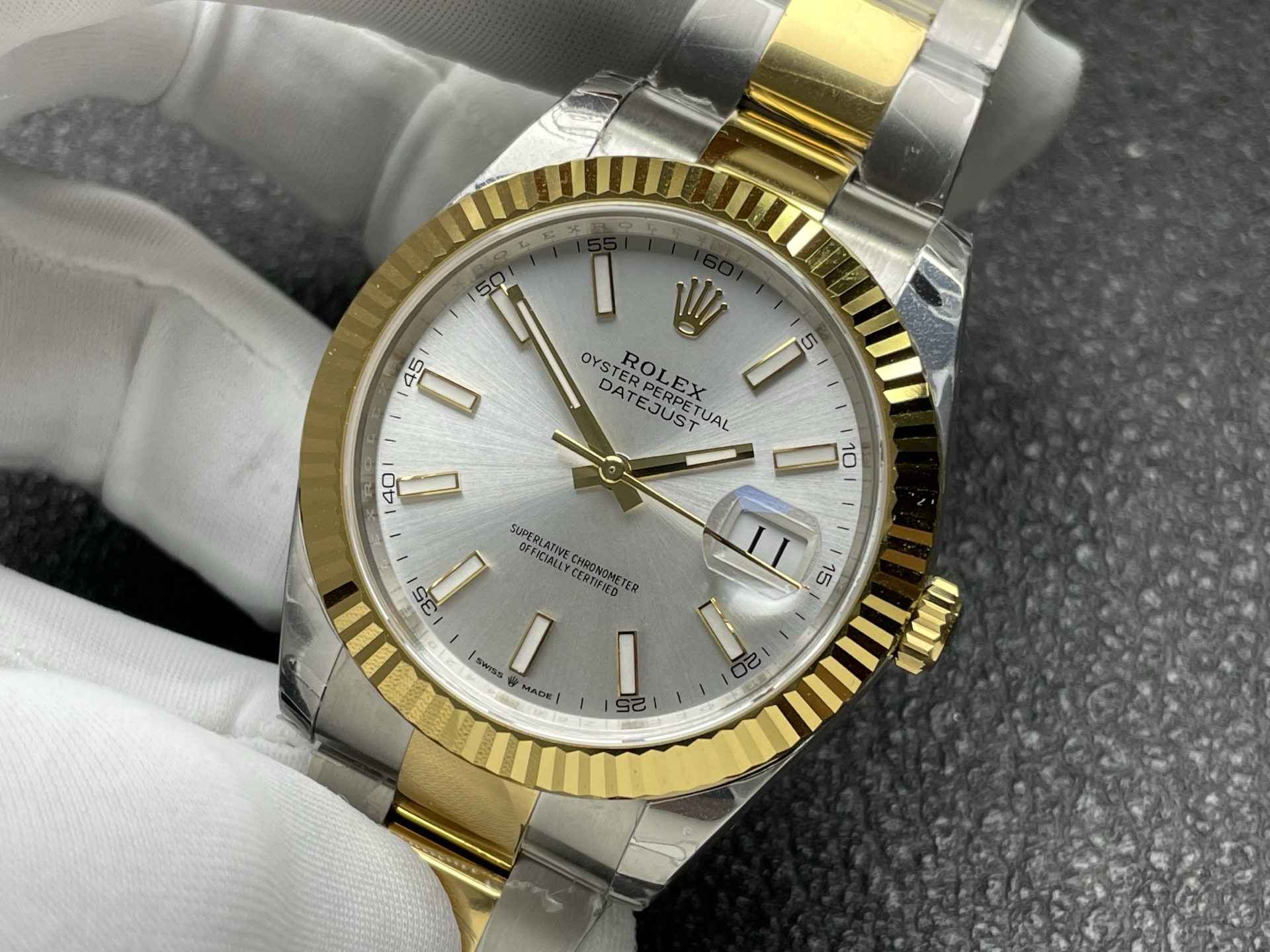 Rolex Datejust 41mm White / Blue - watch0599 - Image 4