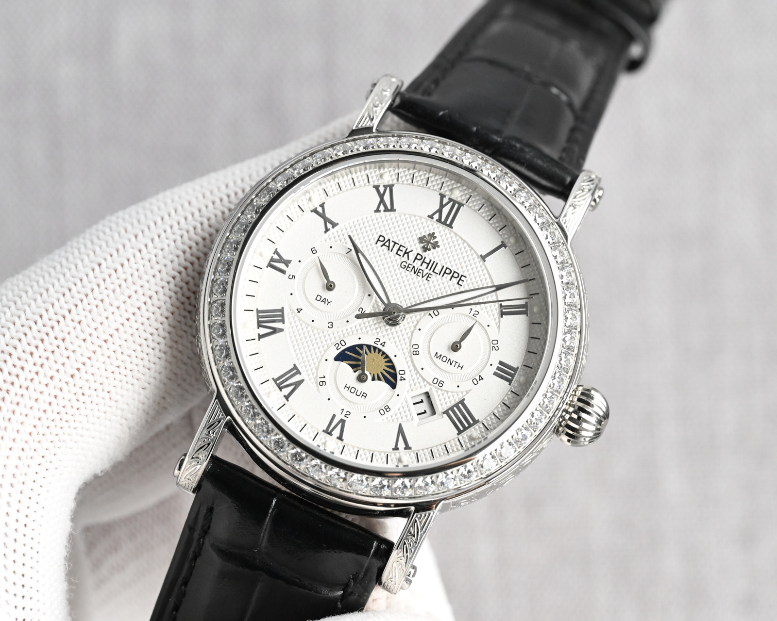 Patek Philippe Watch 42mm Rose Gold / Silver - watch0664 - Image 4