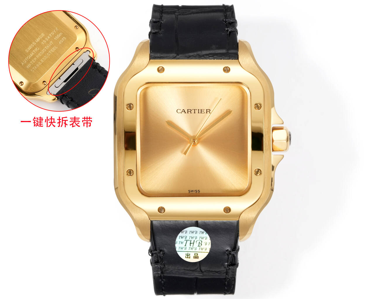 Cartier Santos Silver - watch0684 - Image 4