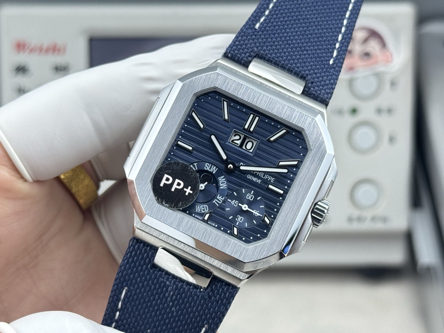 Patek Philippe Watch 45mm White / Silver - watch0747 - Image 4