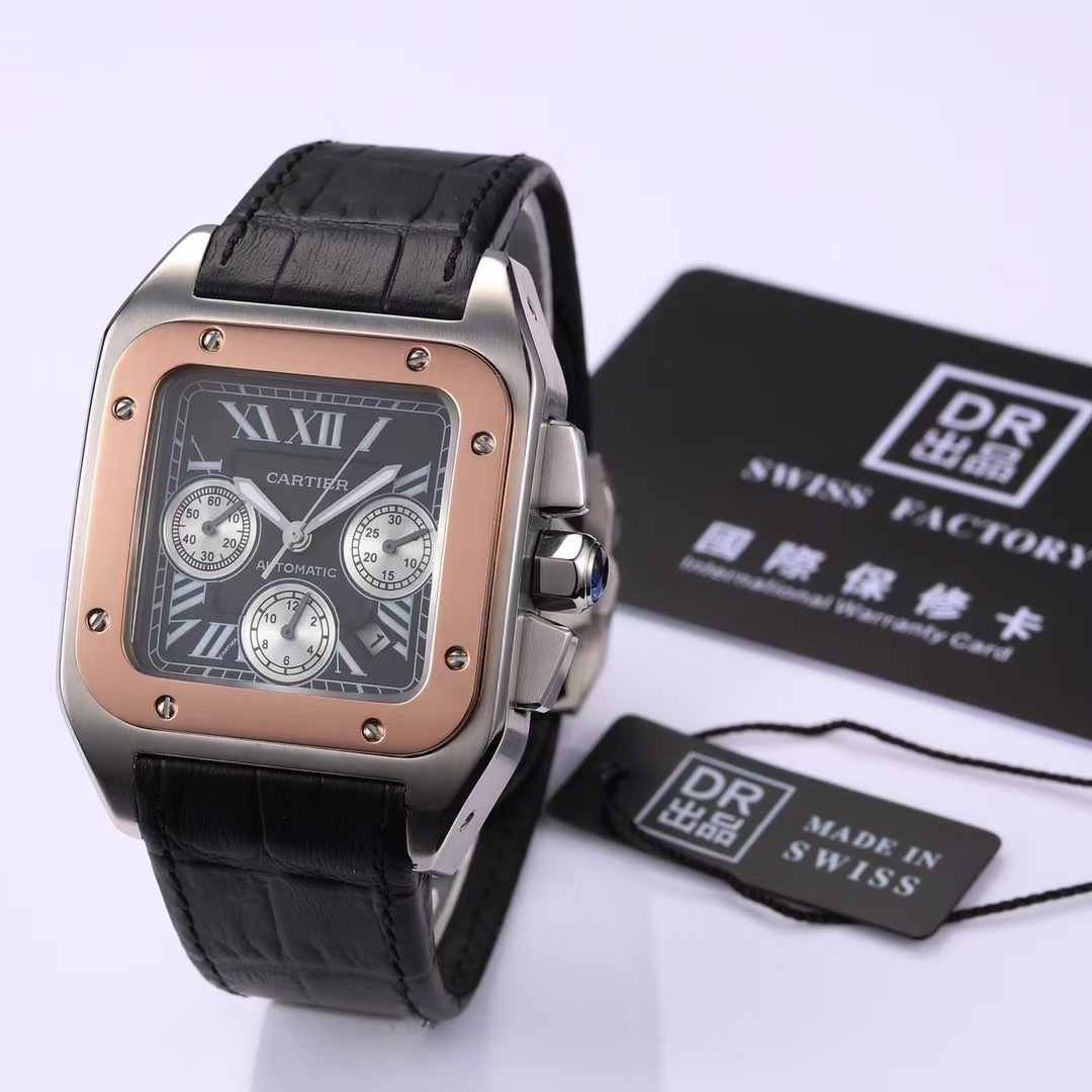 Cartier Santos 42mm Silver - watch0748 - Image 4