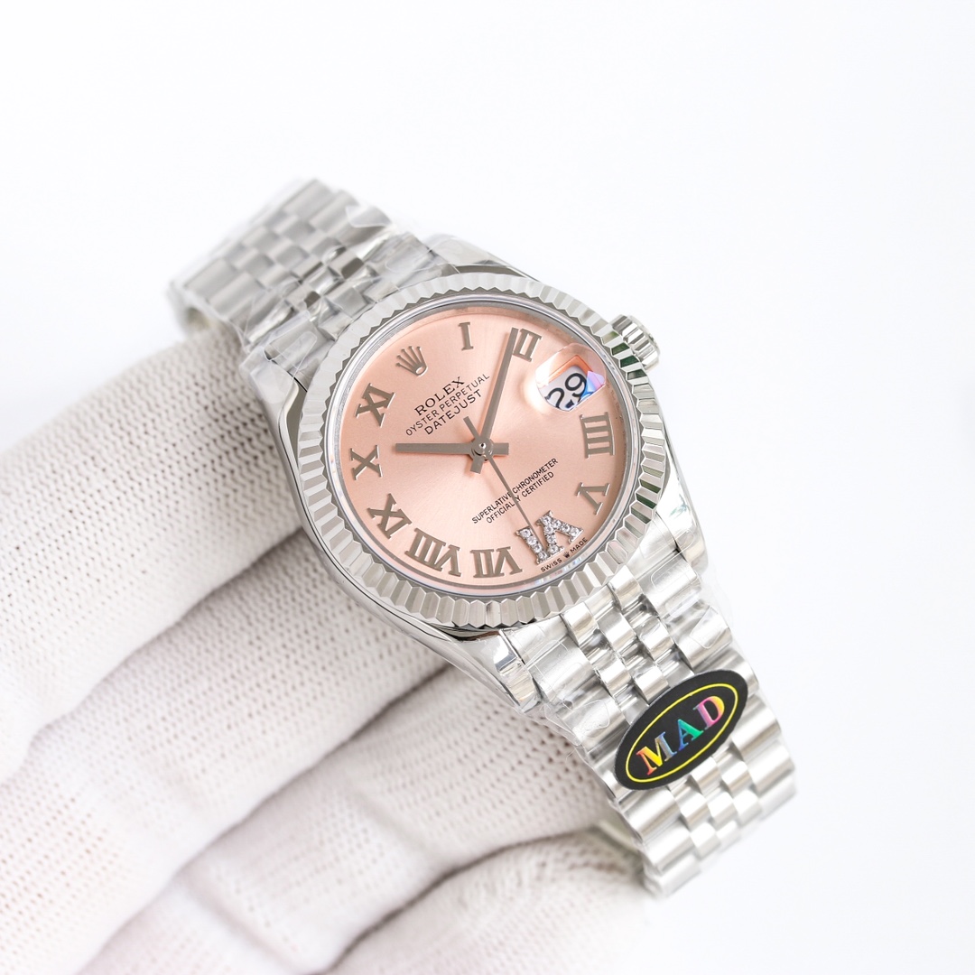Rolex Datejust 31mm White / Silver - watch0775 - Image 4