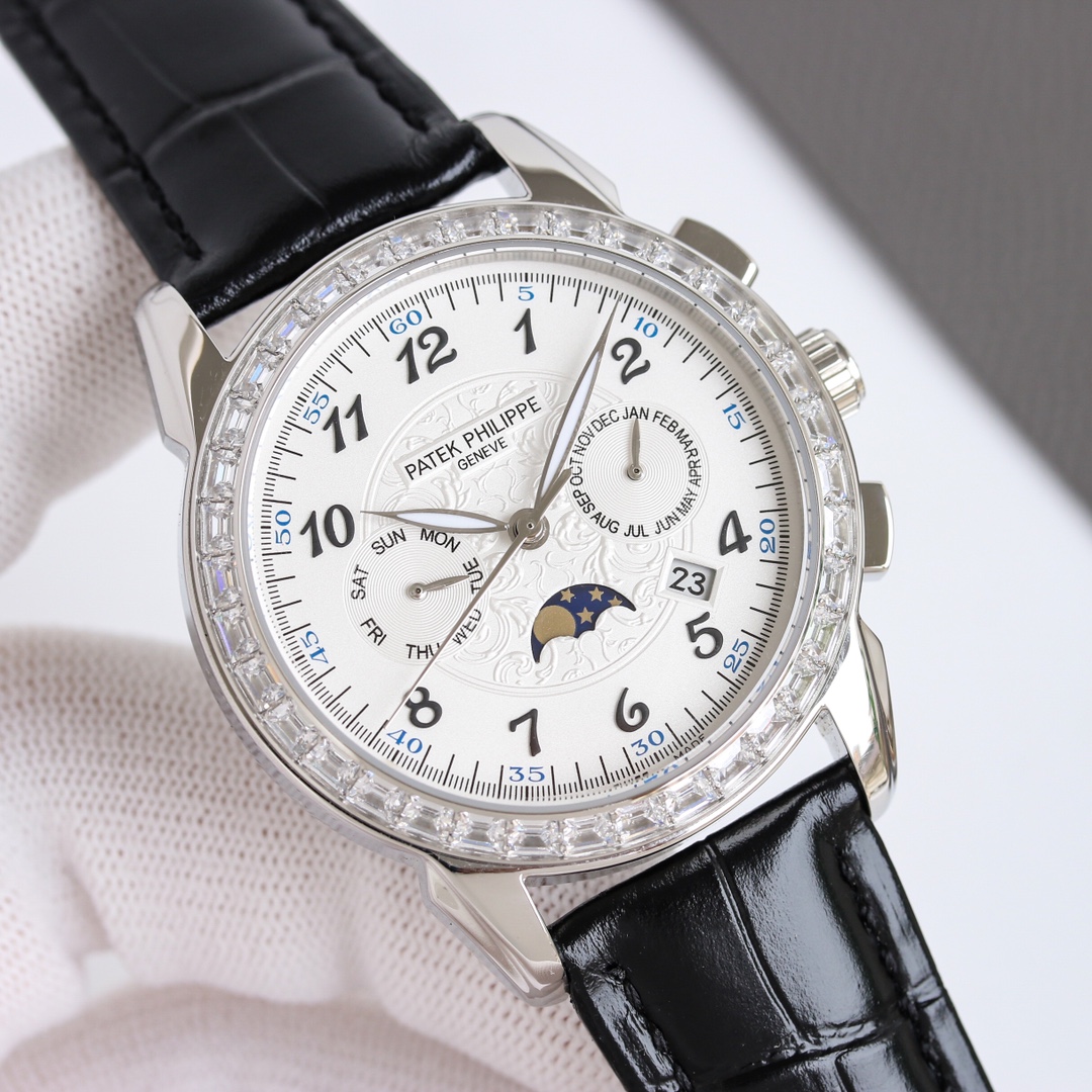 Patek Philippe Watch 42mm White / Rose Gold - watch0798 - Image 4
