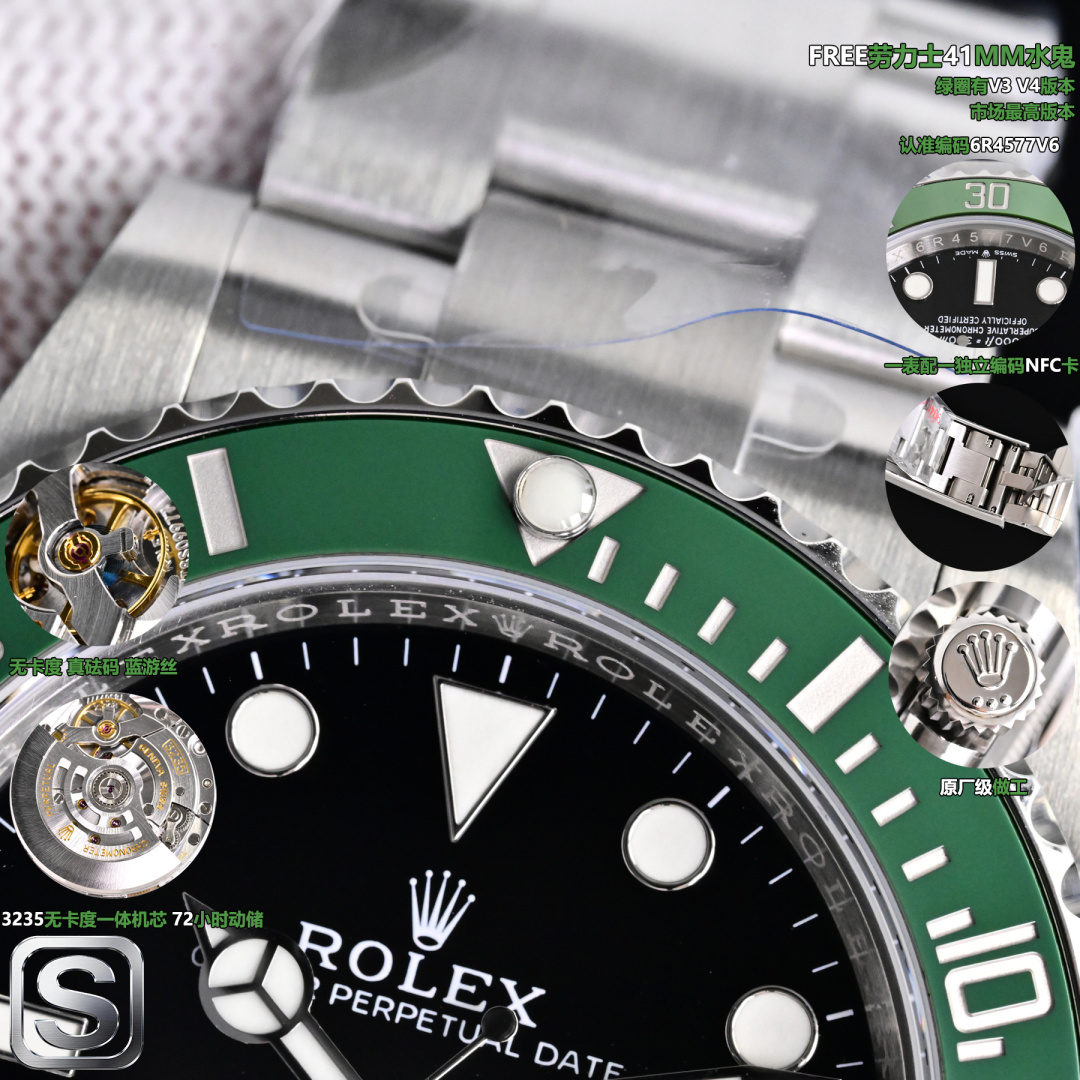 Rolex Submariner 40mm White / Blue - watch0808 - Image 4