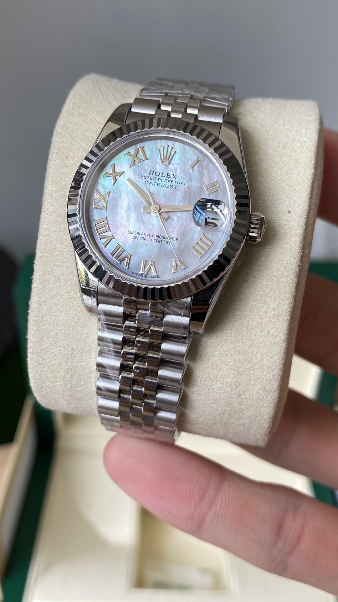 Rolex Datejust 31mm Blue / Silver - watch0852 - Image 4