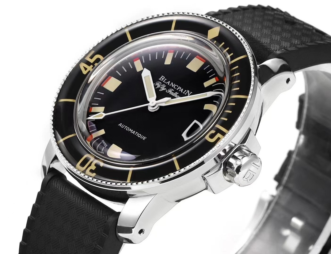 Blancpain Fifty Fathoms 23mm Black / Silver - watch0975 - Image 4