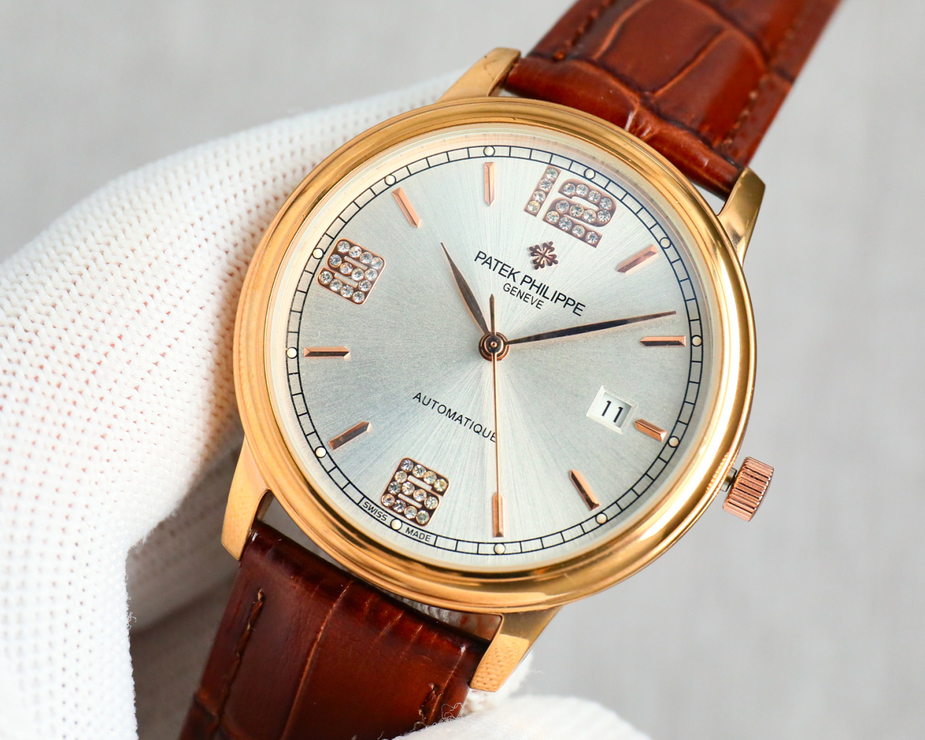 Patek Philippe Watch 40mm White / Gold - watch1041 - Image 4